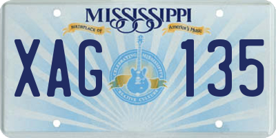 MS license plate XAG135
