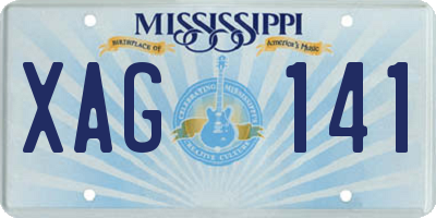 MS license plate XAG141