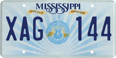 MS license plate XAG144