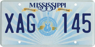 MS license plate XAG145
