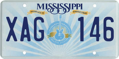 MS license plate XAG146
