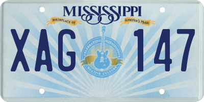 MS license plate XAG147