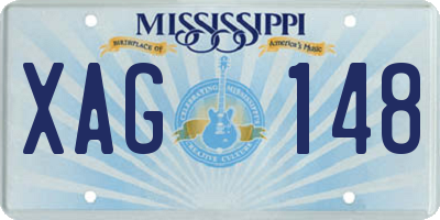 MS license plate XAG148
