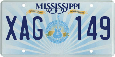 MS license plate XAG149