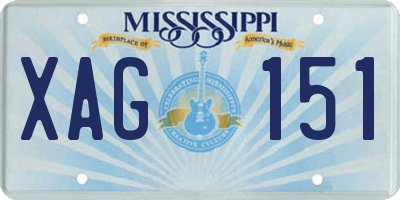 MS license plate XAG151