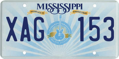 MS license plate XAG153