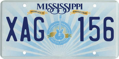 MS license plate XAG156