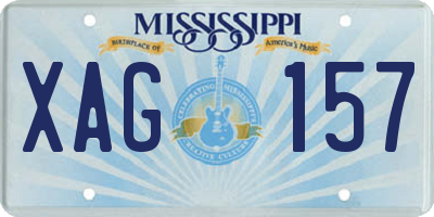 MS license plate XAG157