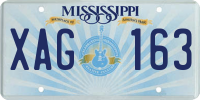 MS license plate XAG163