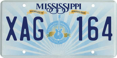 MS license plate XAG164