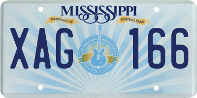 MS license plate XAG166