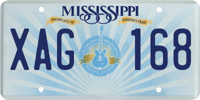 MS license plate XAG168