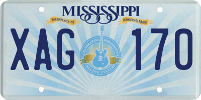 MS license plate XAG170