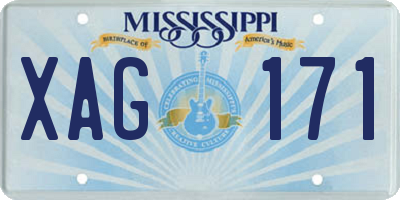 MS license plate XAG171