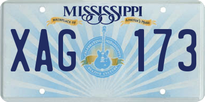 MS license plate XAG173