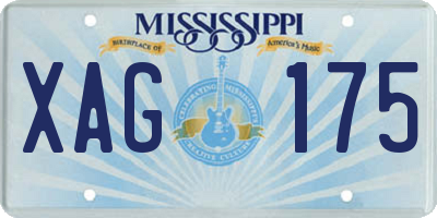 MS license plate XAG175