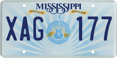 MS license plate XAG177