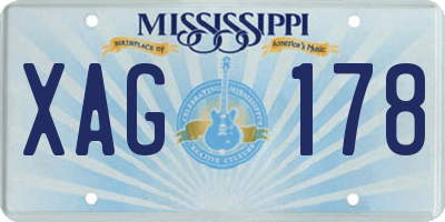 MS license plate XAG178