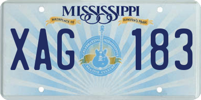 MS license plate XAG183