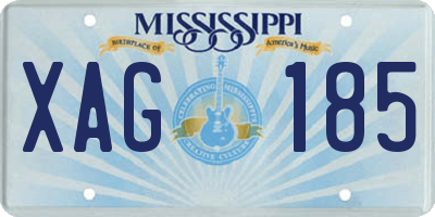 MS license plate XAG185