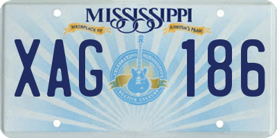 MS license plate XAG186
