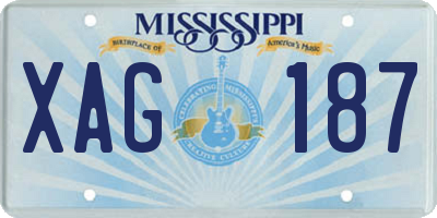 MS license plate XAG187