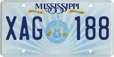 MS license plate XAG188