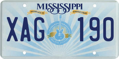 MS license plate XAG190