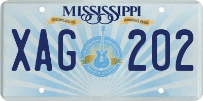 MS license plate XAG202