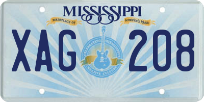 MS license plate XAG208