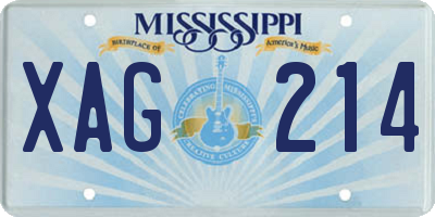 MS license plate XAG214