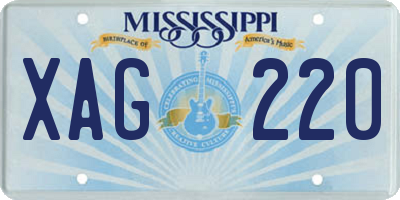 MS license plate XAG220