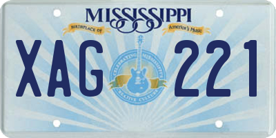 MS license plate XAG221