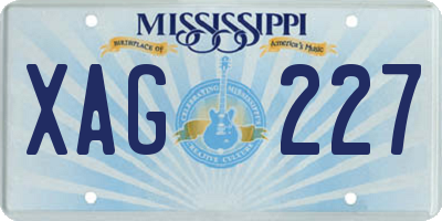 MS license plate XAG227