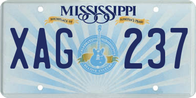 MS license plate XAG237