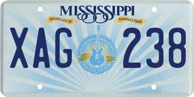 MS license plate XAG238