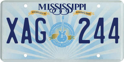 MS license plate XAG244