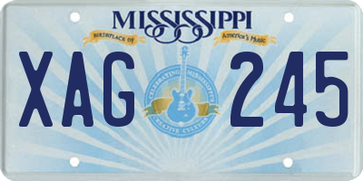 MS license plate XAG245