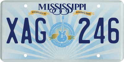 MS license plate XAG246