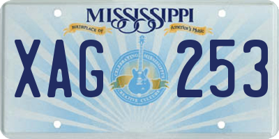 MS license plate XAG253