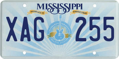 MS license plate XAG255
