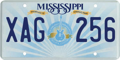 MS license plate XAG256