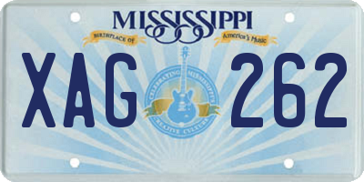 MS license plate XAG262