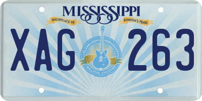 MS license plate XAG263
