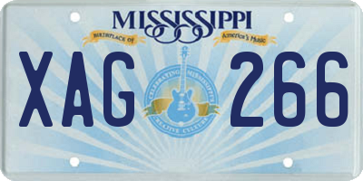 MS license plate XAG266