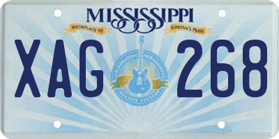 MS license plate XAG268