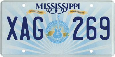 MS license plate XAG269