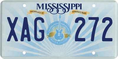 MS license plate XAG272