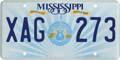 MS license plate XAG273