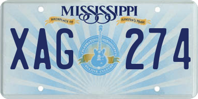 MS license plate XAG274